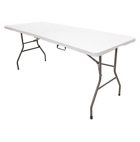 The Homeweeks Mesa Plegable Solid 180cm | Capacidad 6/8 Personas y Carga 150 kg