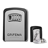 GRIFEMA, GA1003 Caja de Seguridad para Llaves, Caja de Cerradura, Armarios de Llaves, Pared, Gris