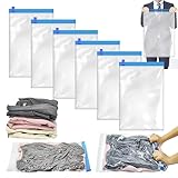 PUWOWYE 6 Piezas Bolsas Vacio Ropa Viaje, Bolsas Vacio Ropa Enrollables, Bolsas Compresion