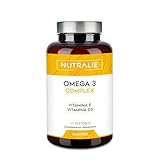 Omega 3 Cápsulas 2000mg - EPA y DHA 1257mg - Vit D y E - Aceite de Pescado