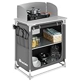 tectake® Cocina de Camping de Aluminio Plegable, Ligera, con Bolsa de Transporte