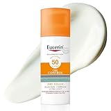 Eucerin Sun Gel (50 ml), protección solar facial 50+ con filtros UVA/UVB, crema solar piel grasa