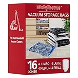 MEIQIHOME Juego de 16 Bolsas de Vacío con Bomba Eléctrica