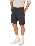 Amazon Essentials Pantalones Cortos Chinos de Corte Clásico de 23cm Hombre, Azul Marino Oscuro