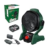 Bosch Ventilador portátil sin cable UniversalFan 18V-1000 1 batería de 2,0 Ah, sistema de 18 voltios