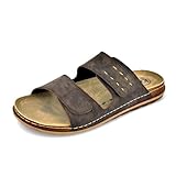 JOMIX Sandalias Hombre Verano Ajustables Chanclas Hombre Comodas Playa Piscina Mar, Marrón