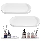 2 Piezas Bandejas Decorativas Bandeja Baño Bandeja Blanco Tocador Bañera Fregadero de Cocina y Baño
