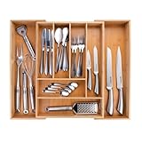 alpina Organizador Cajones - Cubertos para Cajon Cocina Extensible 46x34-56,5x6 cm