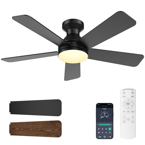 OAUEOR Ventilador de Techo con Luz y Mando a Distancia, 132cm Lámpara Ventilador Techo Silencioso