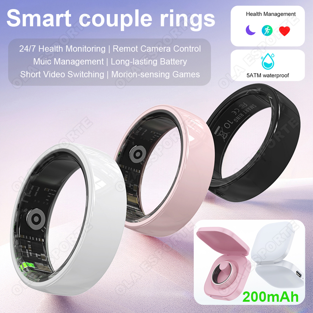 Anillo inteligente para parejas, conexión Bluetooth, múltiples modos deportivos, podómetro