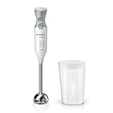 Bosch - Batidora de mano, ErgoMixx, 600 W, QuattroBlade, Blanco, MSM66110