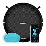 Cecotec Robot Aspirador con Navegación Giroscópica y App Conga M10 X-Treme. 2000Pa, Barre, Aspira