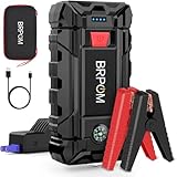 BRPOM Arrancador de Coches, 8000A 21800mAh 12V(para 8.0L de Gasolina o 6.5L de Diésel)
