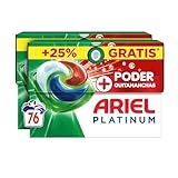 ARIEL PODS Platinum Detergente Lavadora Liquido 76 Capsulas/Pastillas Jabon Extra Poder Quitamanchas