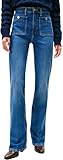 Tommy Hilfiger Vaqueros Mujer FLO Bootcut Talle Alto, Azul