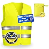 LiveLaif Pack 1 Chaleco Reflectante Homologado DGT ISO 20471 + Funda Grande |