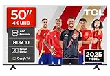 TCL 50V6C Televisor 50 Pulgadas 4K Smart TV LED, HDR, Google TV, Dolby Audio, Alexa y Google
