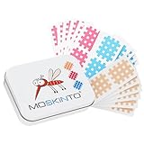 MOSKINTO parches antimosquitos pack familiar de 42 parches de colores en lata Picor