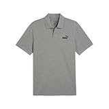 PUMA ESS No. 1 Logo Pique Polo, Polos Hombre, Medium Gray Heather