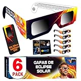 Galaxium 6x Gafas Eclipse Solar Homologadas ISO 12312-2 - Aprobadas AAS 2026 - Certificadas CE