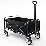 Carro de Mano Plegable con Ruedas | Carrito Multiusos Ideal Playa, Compra, Jardín o Camping