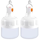 2 Piezas Lámpara Camping Recargable, Lámpara de Cámping LED 500LM, 3 Modos