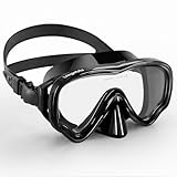 VegoVia gafas de buceo para adultos con cubierta nasal, visión panorámica HD y diseño impermeable
