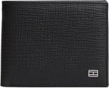 Tommy Hilfiger TH Flag Mini CC AM0AM13708 - Cartera Plegable para Hombre, Color Negro