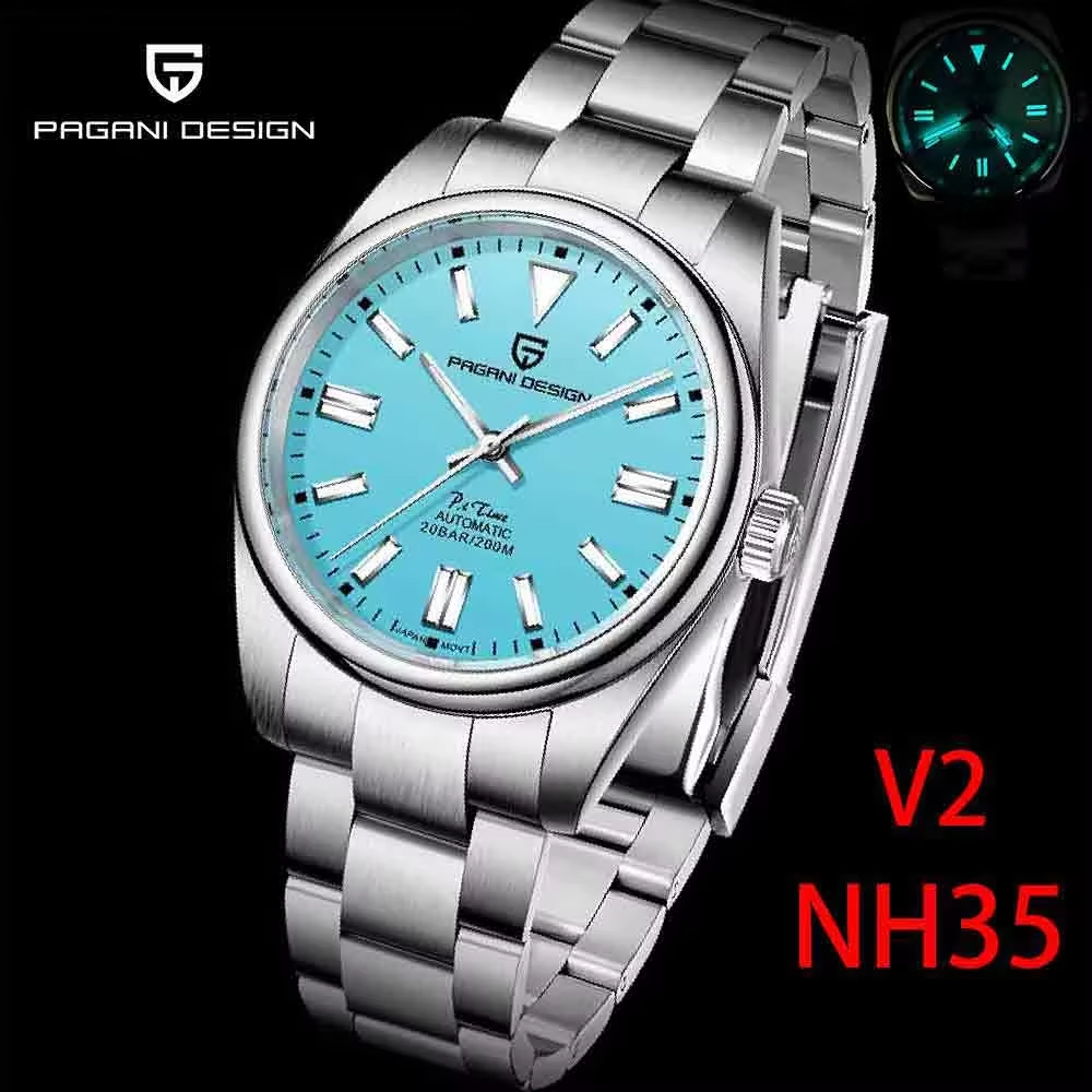 Reloj Mecánico PAGANI Design 2026, 39 mm, NH35 Automático, Zafiro, Acero Inoxidable