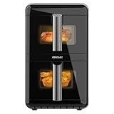 Cecotec Freidora de Aire sin Aceite - Air Fryer 12L Cecofry DuoLevel 12000 Window 2900W 2 Cubetas 6L