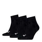 PUMA Unisex Quarter Plain, Calcetines Unisex adulto, Negro, 43-46