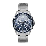 Armani Exchange Reloj Hombre, Movimiento cronógrafo de Cuarzo y Caja de 44mm