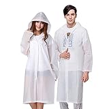 Vicloon Chubasqueros 2 de Paquete Poncho de Lluvia Impermeable Reutilizable con Capucha y Mangas