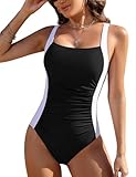 Vijamiy Bañador Muje Reductor Vientre Plano Push Up Sexy Bañador Bloqueo de Colores