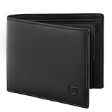 WONSEFOO Carteras Hombre, con RFID, 10 Ranuras para Tarjetas (Incluye ID)
