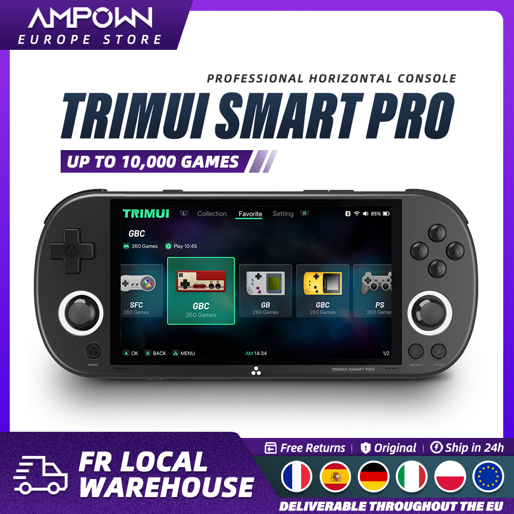 Consola de juegos portátil Trimui Smart Pro, pantalla IPS de 4,96 pulgadas, sistema Linux
