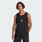 Adidas Uomo Essentials Small Logo Single Jersey Tank Top, Black