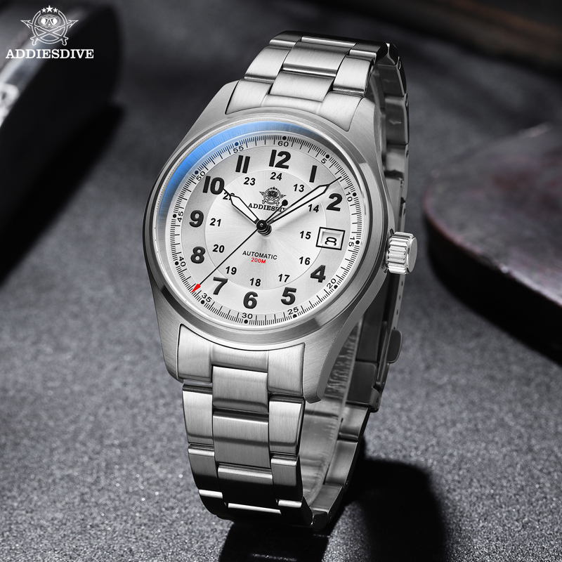 ADDIESDIVE-Reloj Automático para hombre cronógrafo mecánico de cristal de zafiro, resistente al agua
