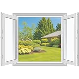 MYCARBON 2 Pcs Mosquitera para Ventana Autoadhesiva 150x180cm Blanca Anti Insectos