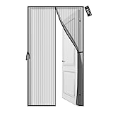YRH Mosquitera Puerta Magnetica, Nuevo Diseño de Hebilla Lateral, Malla Mejorada y Autosellante