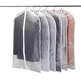 Niviy fundas ropa armario Juego 6 fundas transparentes para ropa de 60x100 cm tejido transpirable