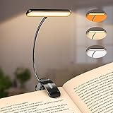Gritin 19 LED Luz de Lectura, 360° Flexible Ajustable Lámpara de Lectura Recargable, 3 Colores