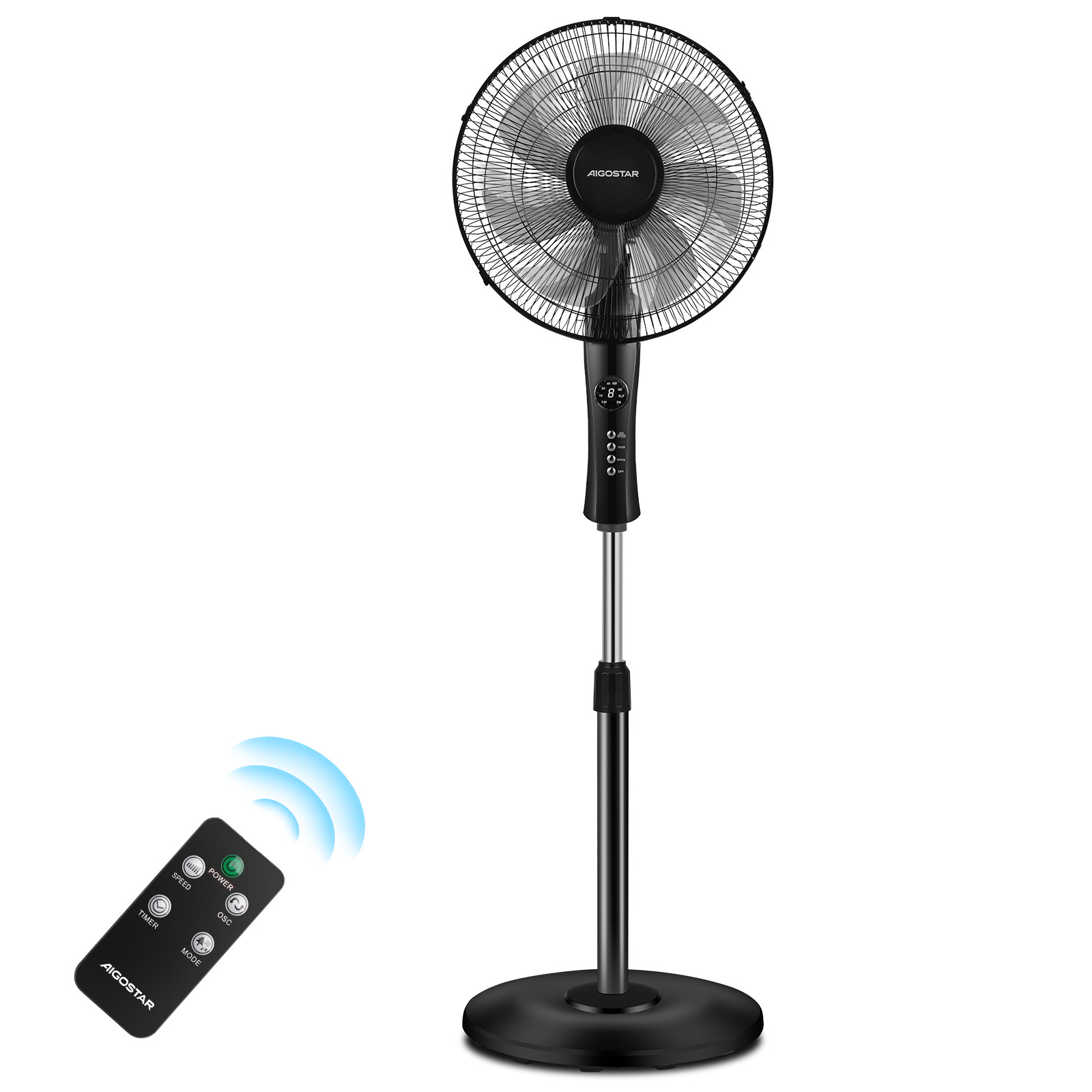 Ventilador de pie silencioso Aigostar