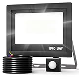 Realky LED Foco Exterior con Sensor de Movimiento, 3000LM Foco Proyector, IP65 Impermeable