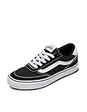 Vans Hombre Brooklyn LS Zapatilla Suede and Black and White