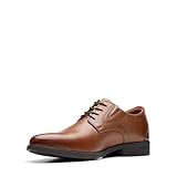 Clarks Whiddon Plain, Zapatos Oxford para Hombre Dark Tan Leather