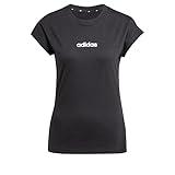 adidas Donna Essentials Linear Cotton T-Shirt, Black