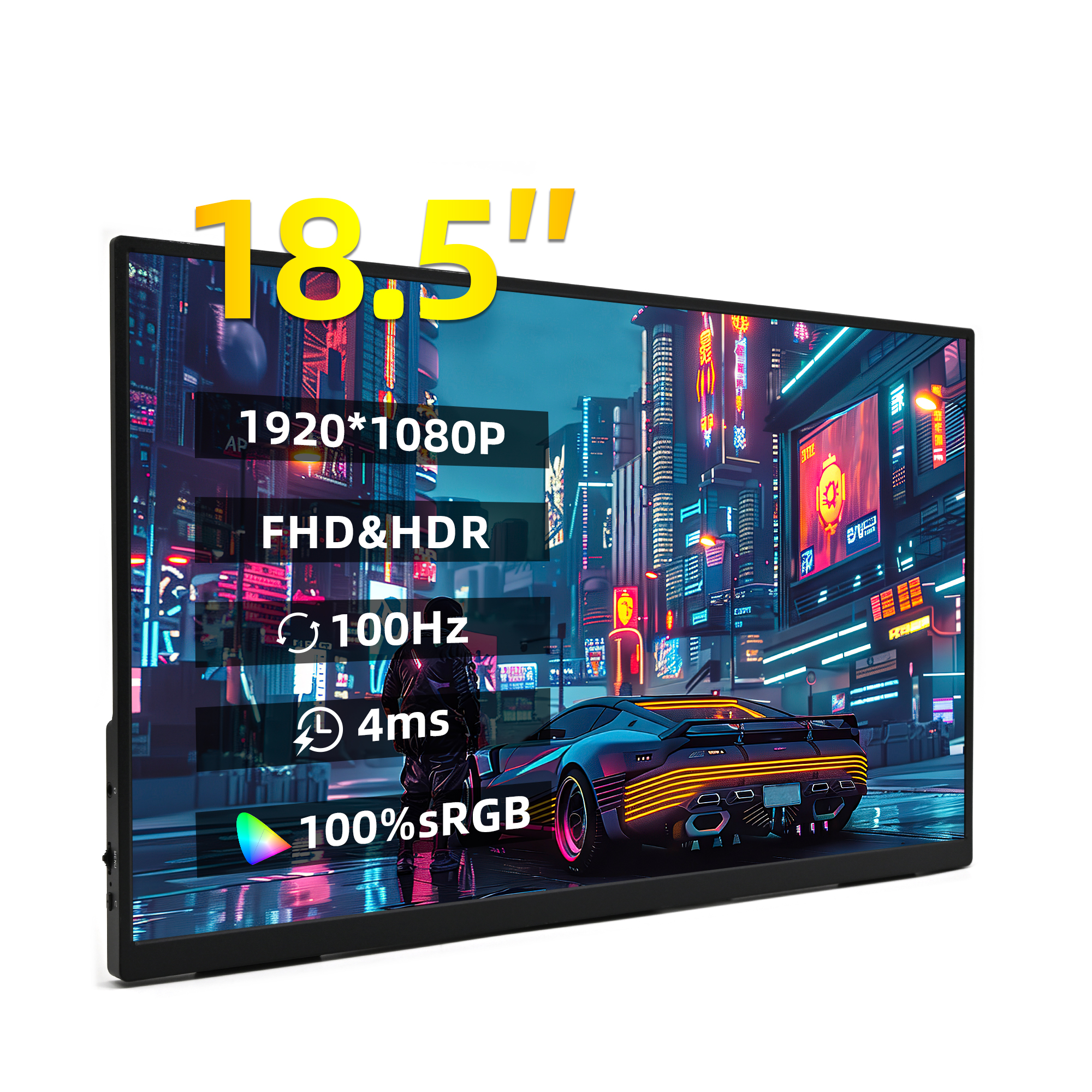 ZSUS 18 pulgadas 1080P 100Hz 100% sRGB Monitor portátil 16:9 HDR 350cd /M2 para XBox PS4/5 Switch