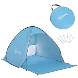 Outsunny Tienda de Playa para 2-3 Personas Pop-Up Instantánea y Portátil con Ventanas Tipo Refugio