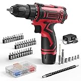 12V Destornillador Electrico, Taladro Atornillador Batería Max 25NM, 98 Accesorios Atornillador